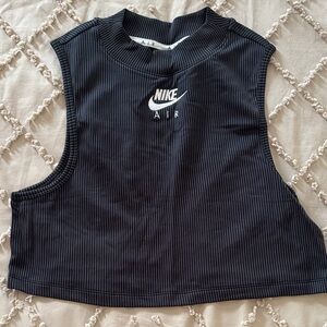 Nike Air Black Ribbed Crop Top